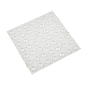 9mm Clear Plastic Door Buffers with Adhesive Back