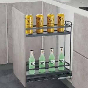 NOVUS Universal Base Unit Pull-out with Solid Base baskets - Anthracite