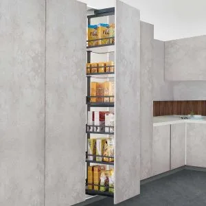 NOVUS Tall & Mid-High Larder Unit with Solid Base baskets - Anthracite